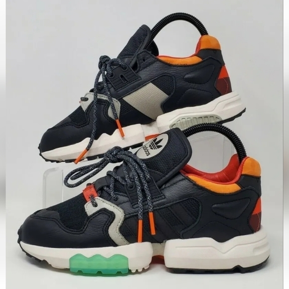 Adidas ZX Torison Men\'s Size 5 EE5553 Core Black Orange Bold Green Sneakers New main image 10